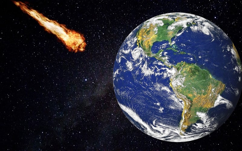 Meteorite in space